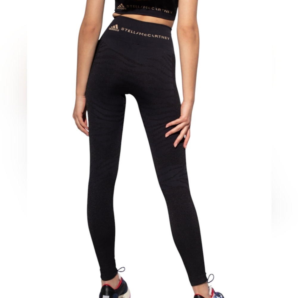 ADIDAS X STELLA MCCARTNEY - Black Yoga Tights -Size Small